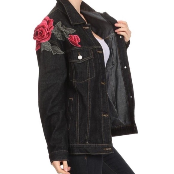 Forever 21 Jackets & Blazers - Thirty Six Point Five Floral Denim Jacket large